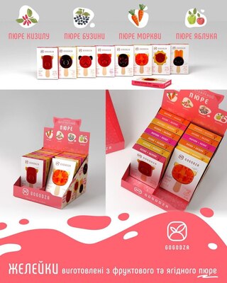 Мармелад Gogodza морква-бузина зі шматочками персика, 30 г