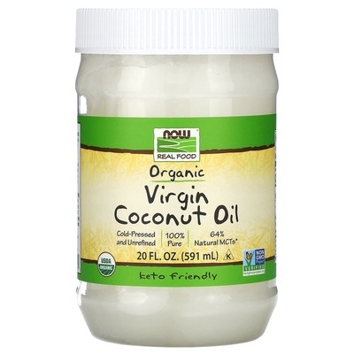 Кокосовое масло NOW Oil Virgin organic, 591 мл