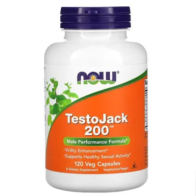 Тестостероновий бустер NOW TestoJack 200 капсули №120