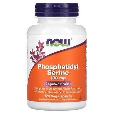 Фосфатидилсерин NOW Phosphatidyl Serine 100 мг, 120 капсул