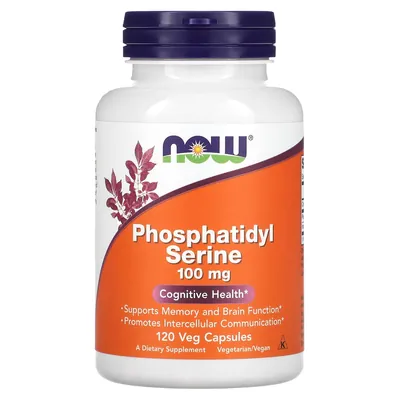 Фосфатидилсерин NOW Phosphatidyl Serine 100 мг вег. капсули №120