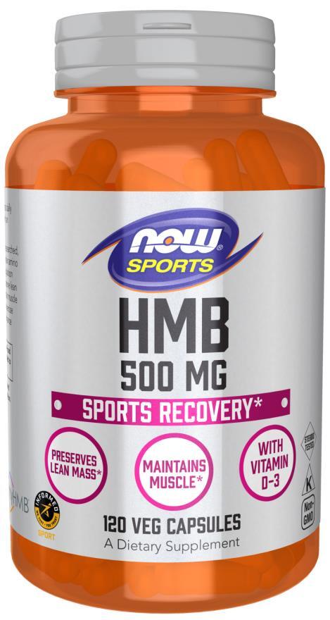Гидроксиметилбутират NOW HMB 500 мг, 120 капсул