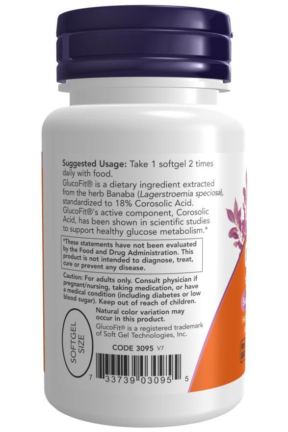 Глюкофіт Now Foods Glucofit, 60 капсул