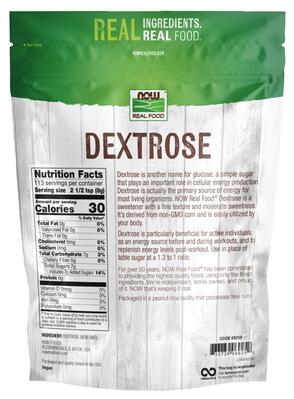 Декстроза NOW Dextrose, 907 г