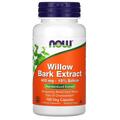 Экстракт коры ивы NOW Willow Bark Extract 400 мг, 100 капсул