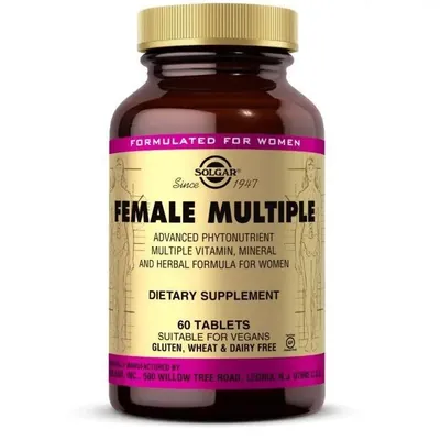 Вітамінно-мінеральний комплекс для жінок Solgar Female Multiple таблетки №60