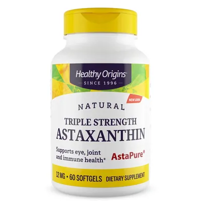 Астаксантин Healthy Origins Astaxanthin 12 мг, 60 капсул