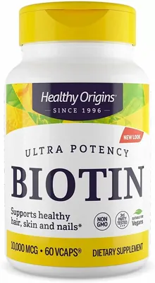 Біотин Healthy Origins Biotin 10000 мкг, 60 капсул