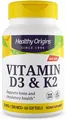 Вітамін Д3 і К2 Healthy Origins Vitamin D3 + K2, 60 капсул