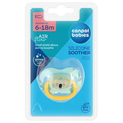Пустушка силіконова Canpol Babies Exotic симетрична коала 34/921_koal, 6-18 місяців, 1 шт