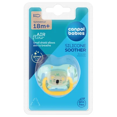 Пустушка силіконова Canpol Babies Exotic симетрична коала 34/922_koal, 18+ місяців, 1 шт