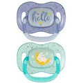Пустушка силіконова Canpol Babies NightGlow симетрична 34/943_blu, 6-18 місяців, синя, 2 шт