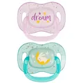 Пустушка силіконова Canpol Babies NightGlow симетрична 34/943_pin, 6-18 місяців, рожева, 2 шт