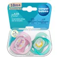 Пустушка силіконова Canpol Babies NightGlow симетрична 34/944_pin, 18+ місяців, рожева, 2 шт