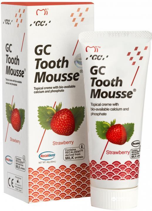 Крем для зубов GC Tooth Mousse для восстановления эмали Клубника, 35 мл