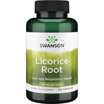 Солодки корінь Swanson Licorice Root, 100 капсул