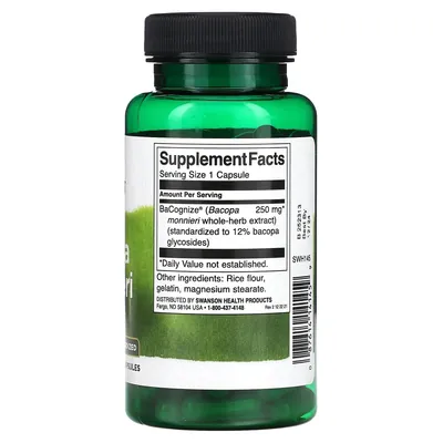 Бакопа Моньє Swanson Bacopa Monnieri капсули по 250 мг №90
