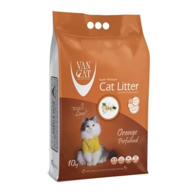Наполнитель для кошачьего туалета VanCat Orange бентонитовый комкующийся, 10 кг (12 л)