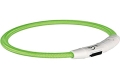 Ошейник Trixie 12702 светящийся с USB L-XL 65 см 7 мм зеленый
