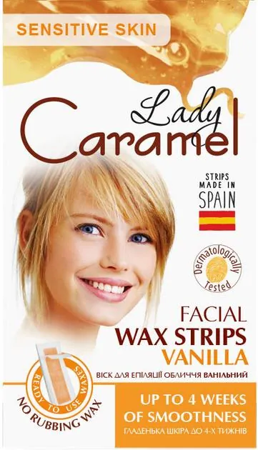 Віск Lady Caramel для епіляції обличчя Ванільний, 12 шт