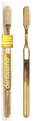 Зубная щетка Dentissimo Medium Gold средней жесткости, 1 штука