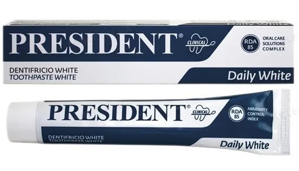 Зубна паста President Clinical Daily White, 75 мл : інструкція +