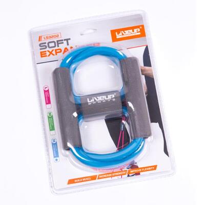Еспандер-вісімка LiveUp Soft Expander LS3202-Hb, синій, H (13 кг)