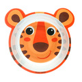 Тарелка Canpol babies Hello Little глубокая из меламина антискользящая с ушками оранжевая 4/520_ora, 1 штука