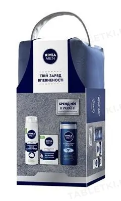 Набір подарунковий чоловічий Nivea Чутлива шкіра, в косметичці