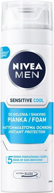 Піна для гоління Nivea Men Sensitive Cool Охолоджуюча для чутливої шкіри (88541), 200 мл