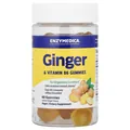 Імбир та вітамін B6 Enzymedica Ginger & Vitamin B6, смак лимона та імбиру, 60 жувальних таблеток