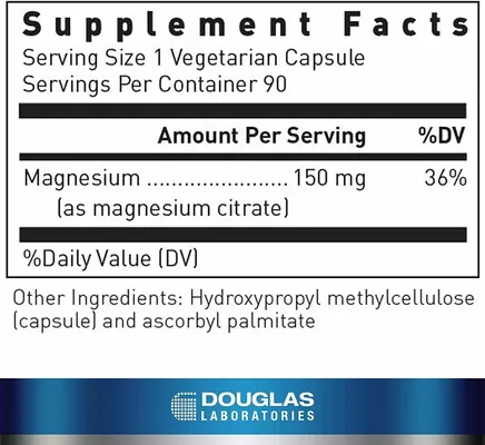 Магній цитрат Douglas Laboratories Magnesium Citrate, 90 капсул