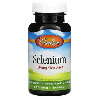 Селен Carlson Labs Selenium 200 мкг без дрожжей, 180 капсул