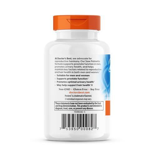 Со Пальметто Doctor's Best Saw Palmetto Standardized Extract 320 мг, 60 капсул
