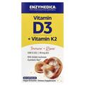 Витамин D3 с витамином K2 Enzymedica Vitamin D3 + Vitamin K2, 60 капсул