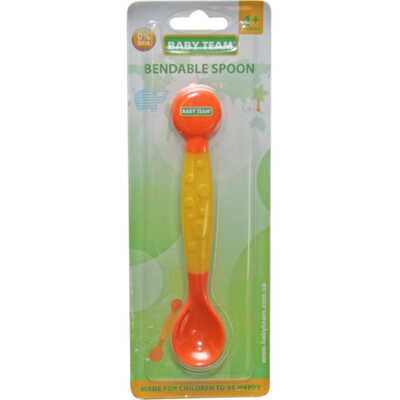 Ложечка Baby Team 6103 для кормления круглой формы, с гибкой ручкой, 1 шт