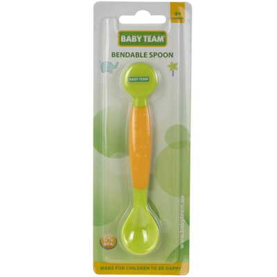 Ложечка Baby Team 6103 для кормления круглой формы, с гибкой ручкой, 1 шт