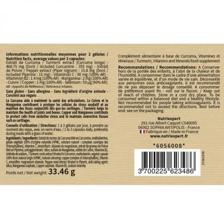 Куркума Синерджі + Nutri Expert Curcuma Synergy +, 90 капсул