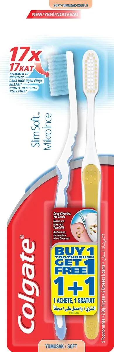 Зубна щітка Colgate Шовкові нитки, м'яка, 2 шт