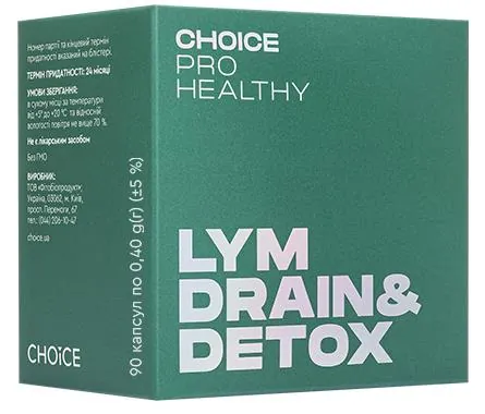 Комплекс для лімфатичної системи Choice Pro Healthy Lym Drain & Detox, 90 капcул