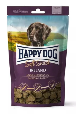 Ласощі м'які Happy Dog Soft Snack Ireland для дорослих собак усіх порід, з ірландським кроликом та лососем, 100 г
