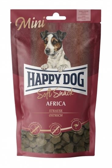 Лакомства мягкие Happy Dog Soft Snack Mini Africa для собак мелких пород, со страусом и картофелем, 100 г