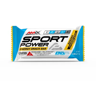 Батончик Amix Nutrition Sport Power Energy Snack Bar бананово-шоколадний, 20 штук по 45 г