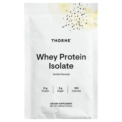 Протеїн сироватковий ізолят Thorne Research Whey Protein Isolate ваніль, 14 пакетиків по 27,9 г