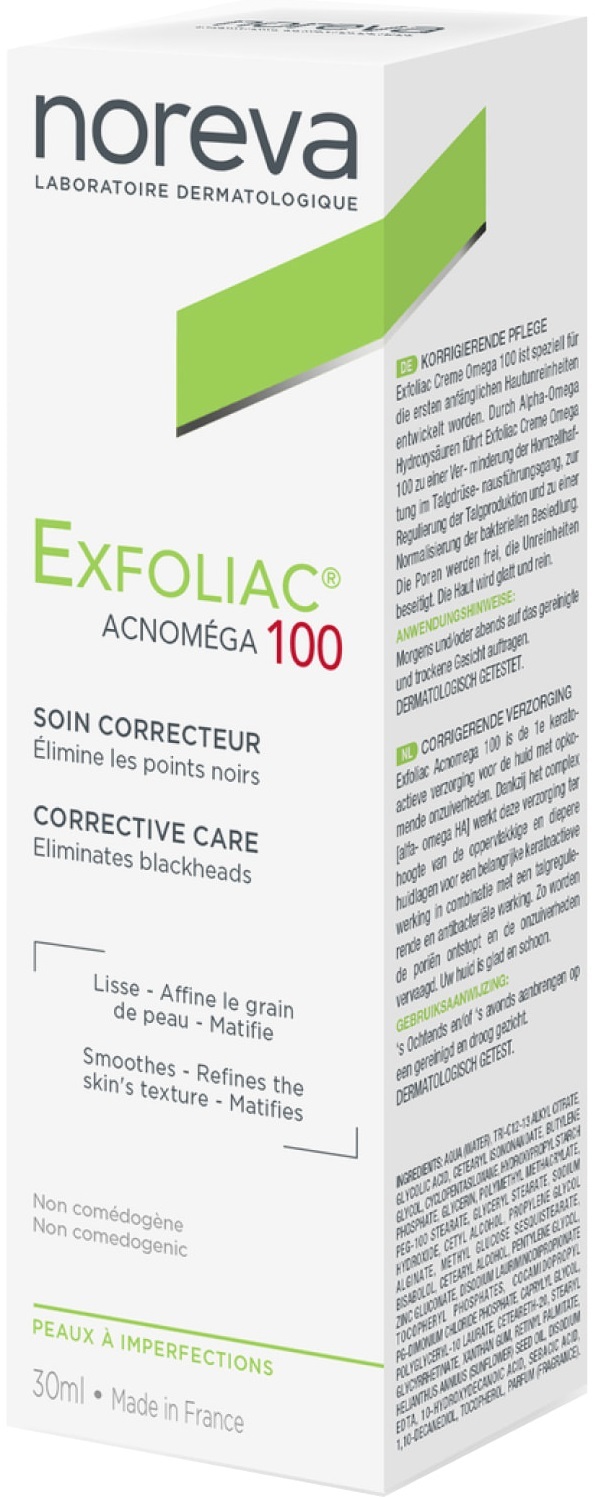 Крем для лица Noreva Exfoliac Acnomega 100 матирующий, 30 мл