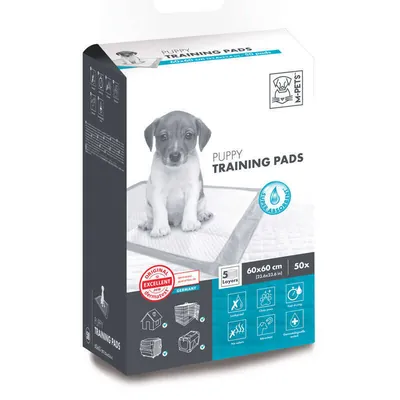 Пелюшки M-Pets Puppy Training Pads для привчання цуценят до туалету, розмір 60х60 см, 50 штук