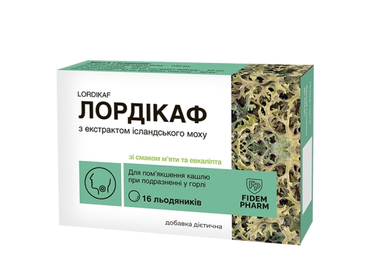 Лордикаф Fidem Pharm леденцы со вкусом мята-эвкалипт  №16