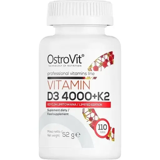Вітаміни D3 + K2 OstroVit Vitamin D3 4000 + K2, 110 таблеток