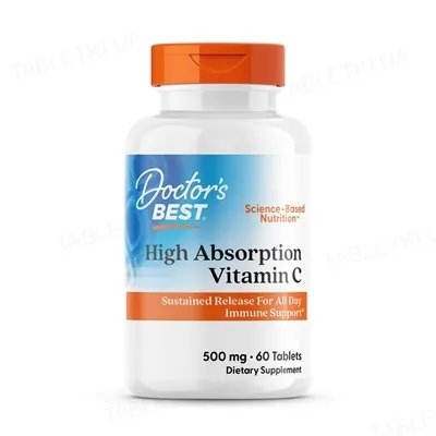 Витамин С Doctor's Best High Absorption Vitamin C, 60 таблеток