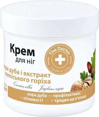 Крем для ніг The Doctor Кора дуба і екстракт волоського горіха, 250 мл